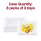 Smarty Had A Party 9" x 13" White with Gold Rim Rectangular Plastic Serving Trays, 24PK 7913-WHG-CASE - alternate 7