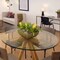 Fab Glass And Mirror 58in. Clear Round Glass Table Top, 1/2in. Thickness Tempered Beveled Edge Polished 58RT12THBETE - alternate 7