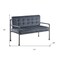 Homeroots 51in Gray Velvet Loveseat 515671 - alternate 5