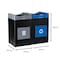 Commercial Zone Products Avante Series Dual Stream Black Trash/Recycling 55 Gallon Containers w/Open Top 787201MSA - alternate 3
