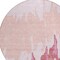 Homeroots 8' Blush And Pink Round Abstract Washable Indoor Outdoor Area Rug 613622 - alternate 4