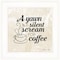 Homeroots A Silent Scream for Coffee 1 White Framed Print Wall Art 405585 - alternate 1