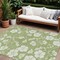 Homeroots 8' X 10' Artichoke Green And Ivory Floral Washable Indoor Outdoor Area Rug 599853 - alternate 1