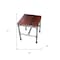 Homeroots 16" Brown and Silver Distressed Solid Wood and Iron Square End Table 571190 - alternate 4