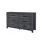 Homeroots 59" Dark Gray Wood Six Drawer Double Dresser 564672 - alternate 7