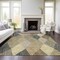 Homeroots 9' X 12' Brown Gold And Taupe Argyle Washable Indoor Outdoor Area Rug 613709 - alternate 9