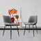 Elama 2 Piece Vintage Faux Leather Tufted Chair in Gray with Black Metal Legs ELM-233-2-GRY - alternate 8