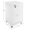 Lavish Home 2 Drawer Wood File Cabinet Filing Cabinet with Lock Rolling File Cabinet for Under Desk Storage 80-FC-4-WHT - alternate 12