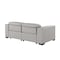 Homeroots 80in Light Gray and Brown Leather Power Reclining Loveseat 720536 - alternate 7