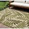 Homeroots 6' X 9' Ivory And Green Palm Leaf Indoor Outdoor Area Rug 548079 - alternate 6