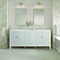 James Martin Vanities Myrrin 72in Double Vanity, Bright White w/ 3 CM Victorian Silver Silestone Top 485-V72-BW-FVSL - alternate 5