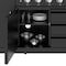 Koolmore Outdoor Kitchen Island, Black, 6 Burners, sink, Storage Cabinet and Beverage Refrigerator KM-OKS-BQHUB-BK - alternate 9