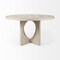 Homeroots 54" Natural Rounded Pedestal Base Dining Table 397612 - alternate 6