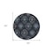 Homeroots 8' Blue Charcoal And Gray Round Medallion Washable Indoor Outdoor Area Rug 587700 - alternate 7