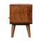 Homeroots 24in Chestnut Solid Wood Enclosed and Open Storage TV Stand 719184 - alternate 8