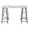 Homeroots 47" White and Black Wood and Metal Sled Computer Desk 489848 - alternate 1