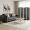 Homeroots 84" Gray Canvas Folding Four Panel Screen Room Divider 274662 - alternate 9