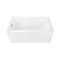 Kingston Brass 54" Acrylic Rectangular 3-Wall Alcove Tub Combo w/ Armrests in Glossy White/Antique Brass CVTAP543023L3 - alternate 1