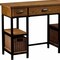 Homeroots 42" Gray And Black Writing Desk With Three Drawers 402069 - alternate 7
