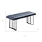 Homeroots 47in Dark Gray and Black Faux Leather Upholstered Dining Bench 553872 - alternate 4