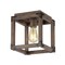 Jonathan Y Magnolia 8" Iron Rustic Farmhouse LED Flush Mount, Brown JYL7473A - alternate 1