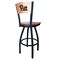 Holland Bar Stool Co 25" Penn State Cushion Seat, 2-Ring Chrome Swivel Bar Stool L03836BWMedMplAPittsbMedMpl - alternate 6