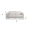Homeroots 80" Light Gray Top Grain Leather Reclining Metal USB Sofa 720381 - alternate 7