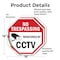 Signmission No Trespassing Monitored By CCTV, 18 inch X 18 inch, Vinyl Decal, 2PK OC-D-2PACK-18-33 - alternate 3