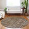 Homeroots 8' Brown And Beige Round Medallion Washable Indoor Outdoor Area Rug 616420 - alternate 6