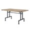 Homeroots 64" Oak and Black Wood and Iron Trestle Base Dining Table 631283 - alternate 7