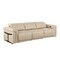 Homeroots 100" Beige Top Grain Leather Reclining Metal USB Sofa 720356 - alternate 10