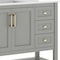 Flash Furniture Vega 42in. Vanity w/Sink, Cabinet w/Gold Hardware, Open Shelf & 3 Drawers, Marble Counter, Gry/Wht FS-VEGA42-GY-HDGLD-GG - alternate 9