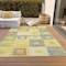 Homeroots 3' X 5' Yellow Blue And Terra Cotta Geometric Washable Indoor Outdoor Area Rug 605055 - alternate 7