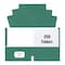 Kaboom Case of Green Paper Pocket Folders, 11.75"x9.5", Twin Pockets hold 25 sheets each, 11 pt tag board, PK250 50122cs - alternate 1