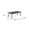 Homeroots 83" Dark Brown Solid Wood Dining Table 486022 - alternate 4