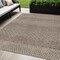 Homeroots 5' X 8' Brown And Ivory Chevron Washable Indoor Outdoor Area Rug 612245 - alternate 1