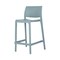 Homeroots Set of Four 26" Baby Blue Heavy Duty Plastic Low Back Outdoor Counter Height Bar Chairs 565366 - alternate 1