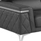 Homeroots 70" Dark Gray And Silver Metallic Leather Loveseat 546377 - alternate 17
