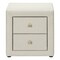 Homeroots 21" Beige Wood Two Drawer Nightstand 489770 - alternate 1