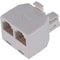 Power Gear Telephone Duplex Adapter, RJ14, RJ11, White, 76191 76191 - alternate 1