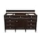James Martin Vanities Brittany 60" Sgl Vanity, Burnished Mahogany, w/3 CM Siberian Silestone Top w/FreePower WirelessCharge 650-V60S-BNM-FSFR - alternate 9