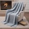 Homeroots 50" X 70" Blue And Beige Abstract Microfiber Plush Throw Blanket 699023 - alternate 2