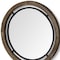 Homeroots 19" Black And Brown Metal And Solid Wood Round Geometric Framed Accent Mirror 376406 - alternate 7
