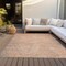 Homeroots 5' X 8' Peach Blue And Ivory Abstract Washable Indoor Outdoor Area Rug 597035 - alternate 8