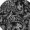 Homeroots 8' Black Gray And Charcoal Round Paisley Washable Indoor Outdoor Area Rug 588632 - alternate 5
