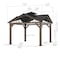 Sunjoy 12x12 Roanforth Gazebo A102002410 - alternate 7