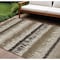 Homeroots 10' X 14' Brown Beige And Ivory Striped Washable Indoor Outdoor Area Rug 598327 - alternate 1