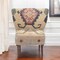 Homeroots 26" Beige Blue and Red  Jute Southwestern Wingback Chair 565086 - alternate 1