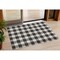 Homeroots 3' X 5' Black And Gray Plaid Washable Indoor Outdoor Area Rug 595373 - alternate 1