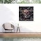 Trademark Fine Art Outdoor Canvas Art Ali Gulec New Skull Dark Wall Art for Patios, or Gardens GRL00020-OC2424WR - alternate 1